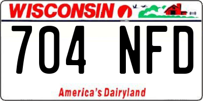 WI license plate 704NFD
