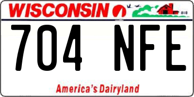 WI license plate 704NFE