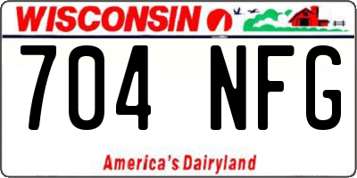 WI license plate 704NFG