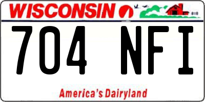 WI license plate 704NFI
