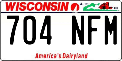 WI license plate 704NFM