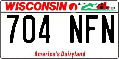 WI license plate 704NFN