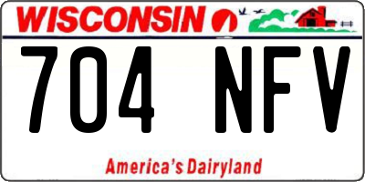 WI license plate 704NFV