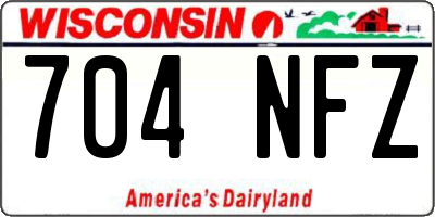 WI license plate 704NFZ