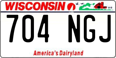 WI license plate 704NGJ