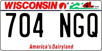 WI license plate 704NGQ