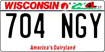 WI license plate 704NGY
