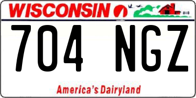 WI license plate 704NGZ