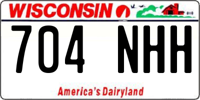 WI license plate 704NHH