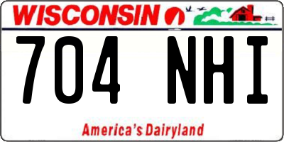WI license plate 704NHI