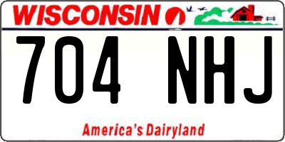 WI license plate 704NHJ