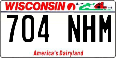 WI license plate 704NHM