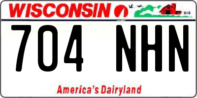 WI license plate 704NHN