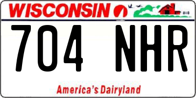 WI license plate 704NHR