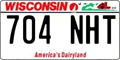 WI license plate 704NHT