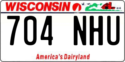 WI license plate 704NHU