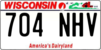 WI license plate 704NHV