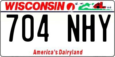WI license plate 704NHY