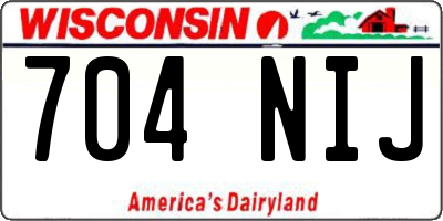 WI license plate 704NIJ