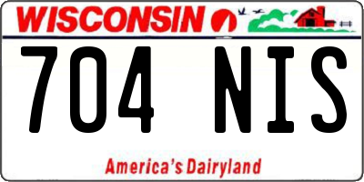 WI license plate 704NIS