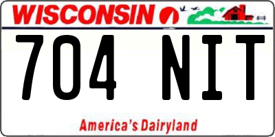 WI license plate 704NIT