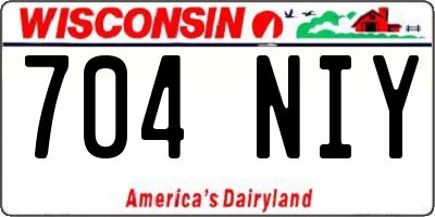 WI license plate 704NIY