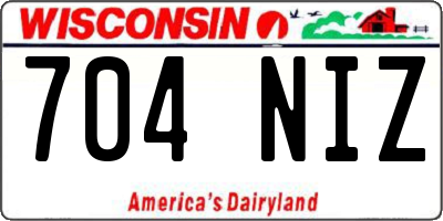 WI license plate 704NIZ
