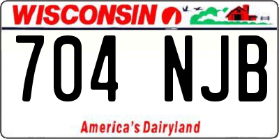 WI license plate 704NJB