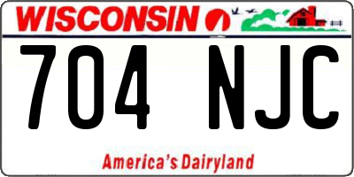 WI license plate 704NJC