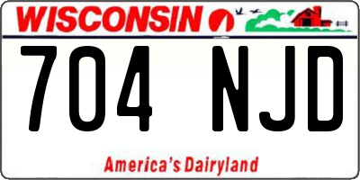 WI license plate 704NJD
