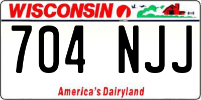 WI license plate 704NJJ