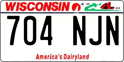 WI license plate 704NJN