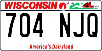 WI license plate 704NJQ