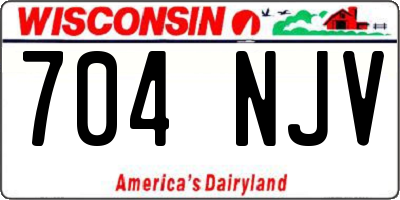 WI license plate 704NJV