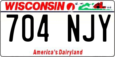 WI license plate 704NJY
