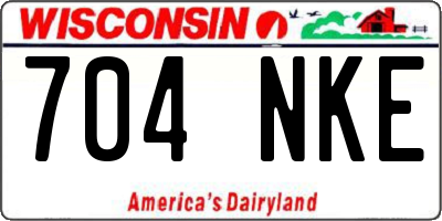 WI license plate 704NKE