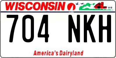 WI license plate 704NKH