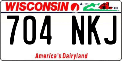 WI license plate 704NKJ