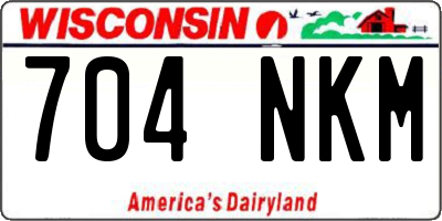 WI license plate 704NKM