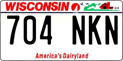 WI license plate 704NKN