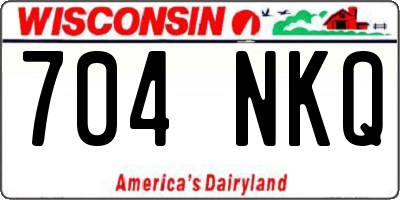WI license plate 704NKQ