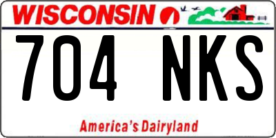 WI license plate 704NKS