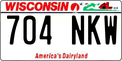 WI license plate 704NKW