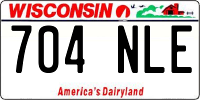 WI license plate 704NLE