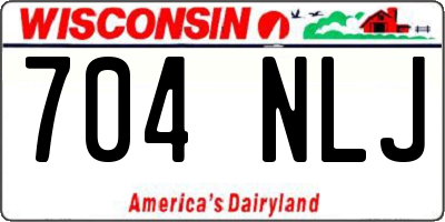WI license plate 704NLJ