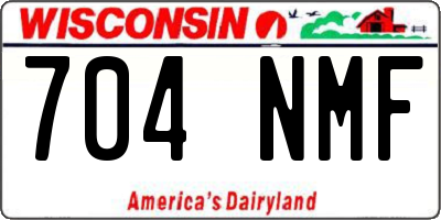 WI license plate 704NMF