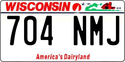 WI license plate 704NMJ