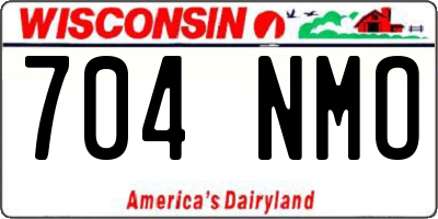 WI license plate 704NMO