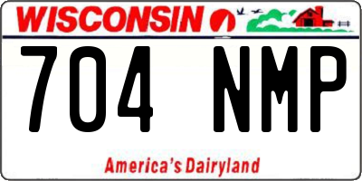 WI license plate 704NMP