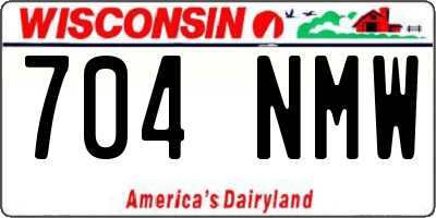 WI license plate 704NMW